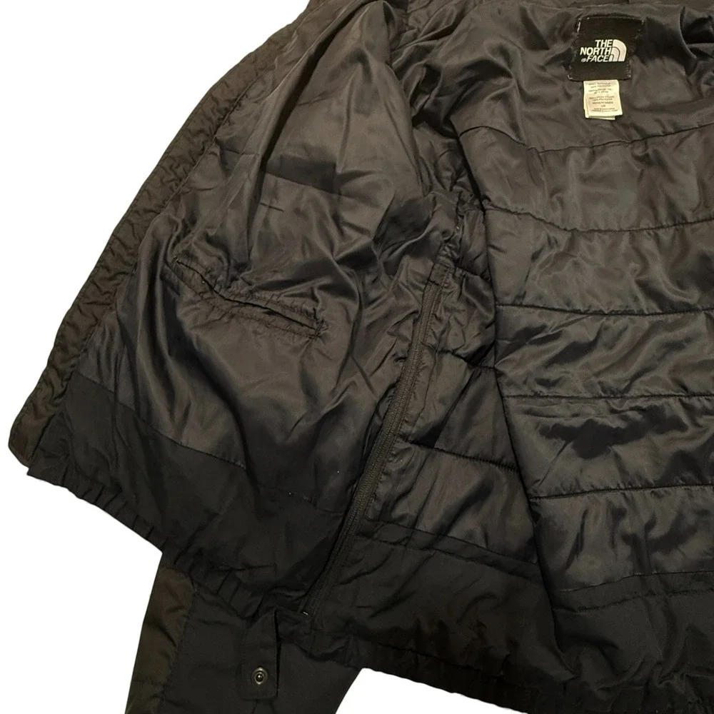 The North Face Mens Large Black Insulated Puffer Jacket Full Zip Vintage‎ Ski